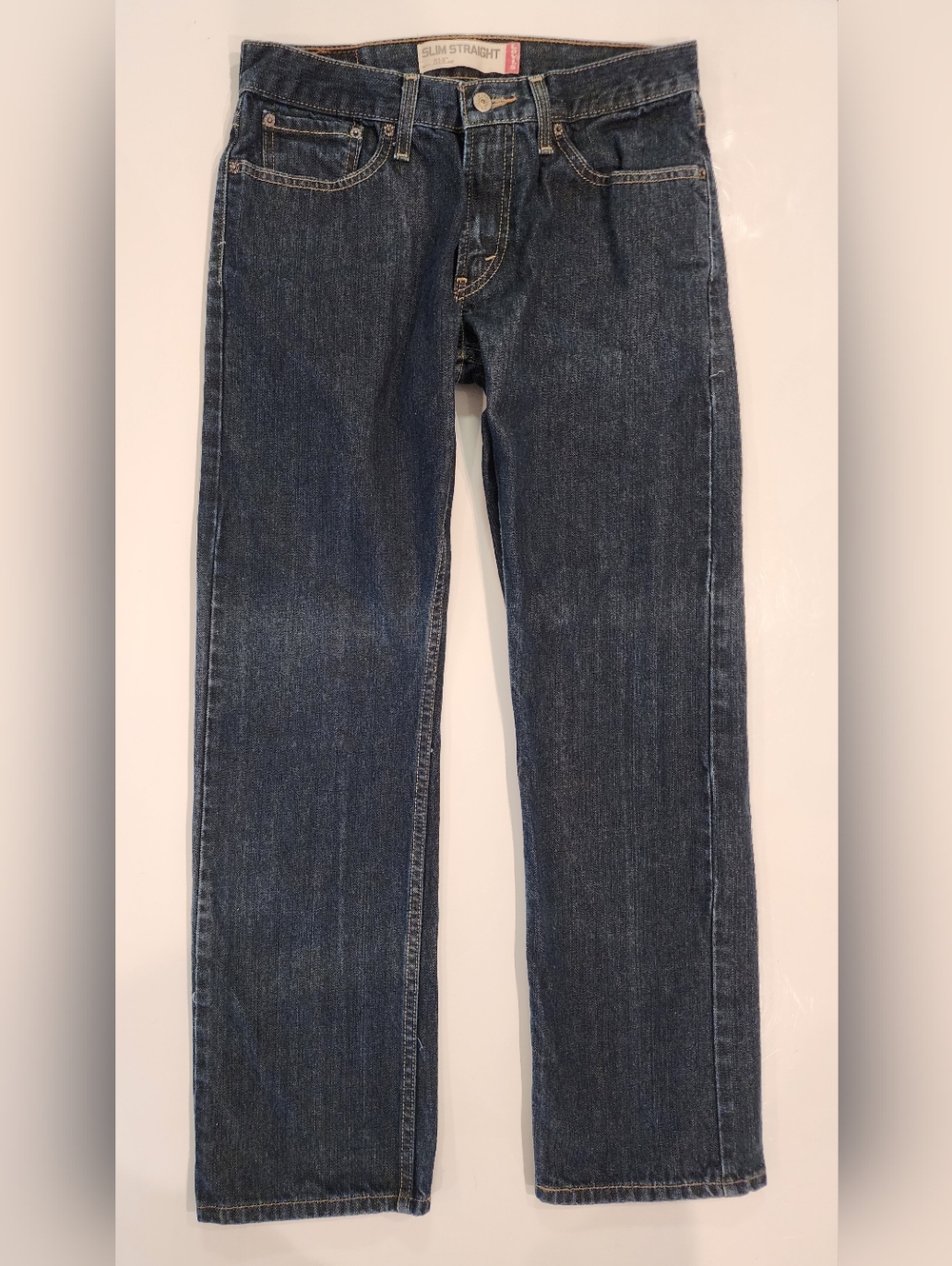 Levis 514 Slim Straight Jeans 31x30 Men's Dark Blue Denim Logo Cotton Used Once